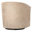 Comfort Pointe Elizabeth Beige Sand Microfiber Swivel Accent Chair