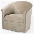 Comfort Pointe Elizabeth Beige Sand Microfiber Swivel Accent Chair
