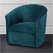 Comfort Pointe Elizabeth Ocean Blue Microfiber Swivel Accent Chair