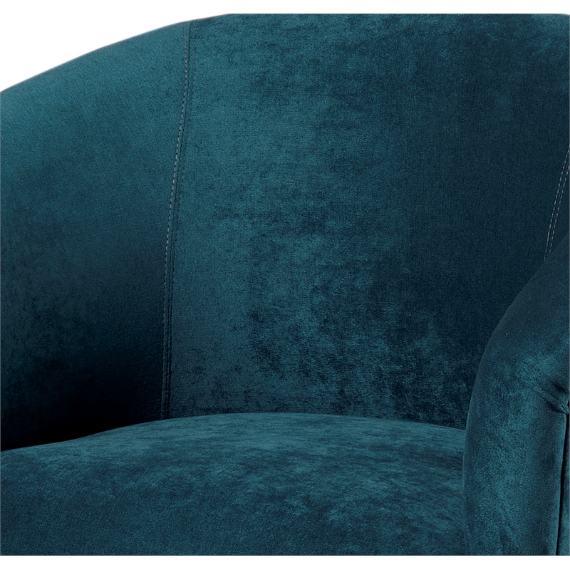 Comfort Pointe Elizabeth Ocean Blue Microfiber Swivel Accent Chair