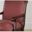 Comfort Pointe Red Safari Magenta Wood Arm Chair in Walnut Finish