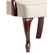 Comfort Pointe Derby Beige Jacquard Fabric Solid Wood Gooseneck Arm Chair