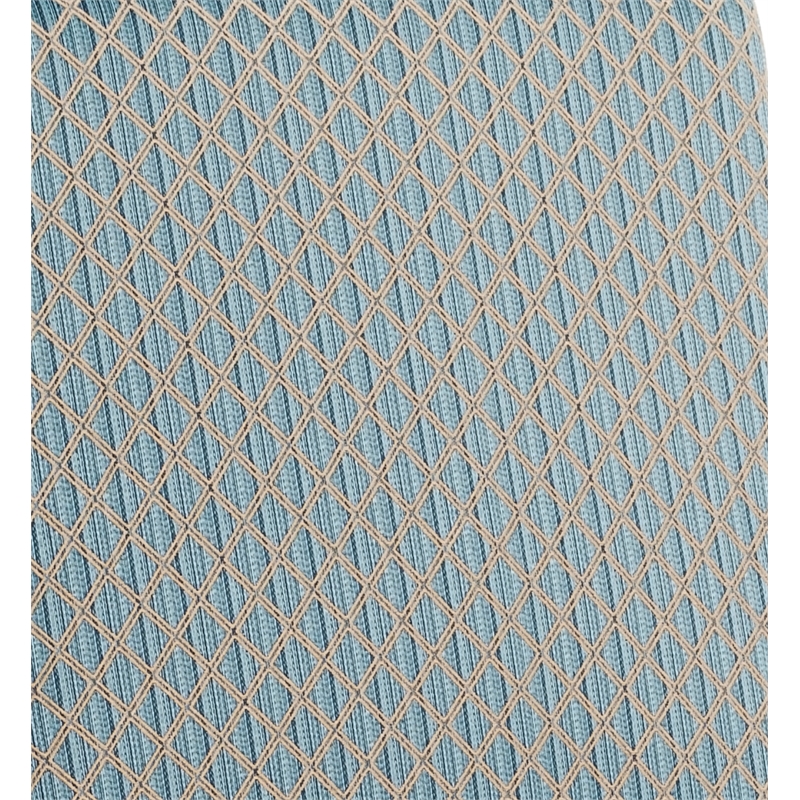 Comfort Pointe Derby Blue Jacquard Fabric Solid Wood Gooseneck Arm Chair