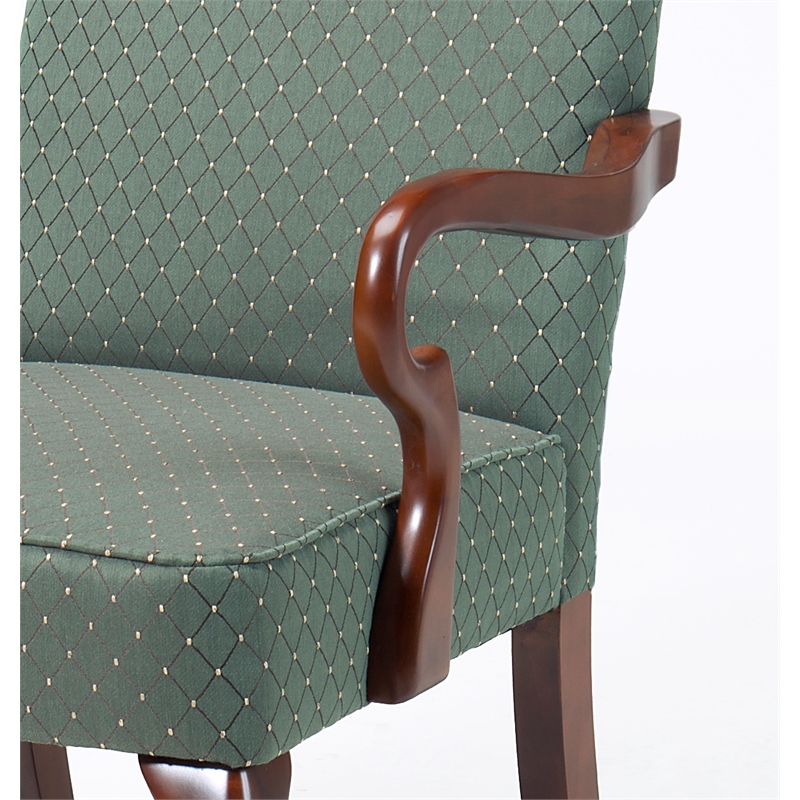 Comfort Pointe Crystal Patina Solid Wood Cherry Gooseneck Arm Chair