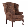 Comfort Pointe Paisley Cranberry Red Chenille Traditional Wing Back Accent Chair