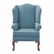 Comfort Pointe Erin Blue Fabric Traditional Wing Back Accent Chair