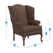 Comfort Pointe Erin Brown Fabric Traditional Wing Back Accent Chair