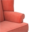 Comfort Pointe Crawford Coral Red Fabric Traditional Wing Back Accent Chair