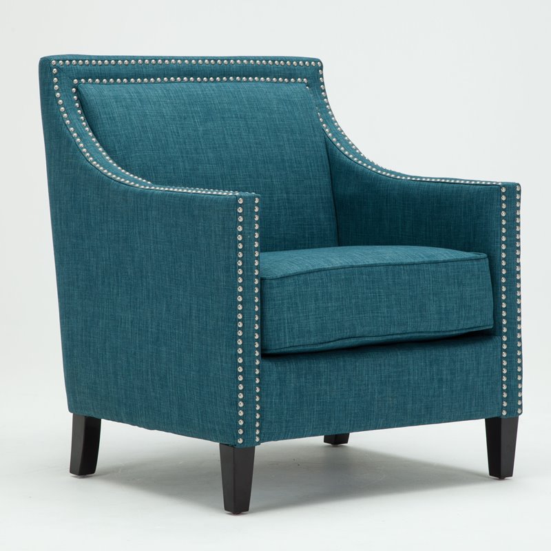 small teal accent chair