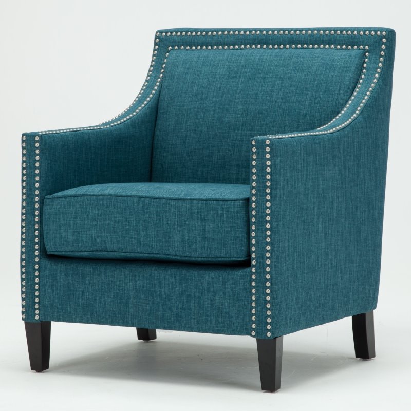 Comfort Pointe Taslo Teal Blue Fabric Accent Chair | Cymax Business