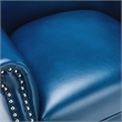 Comfort Pointe Holly Navy Blue Faux Leather Club Chair with Nail Head Trim