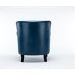 Comfort Pointe Holly Navy Blue Faux Leather Club Chair with Nail Head Trim