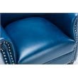 Comfort Pointe Holly Navy Blue Faux Leather Club Chair with Nail Head Trim