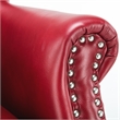 Comfort Pointe Holly Red Faux Leather Club Chair with Nail Head Trim