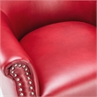Comfort Pointe Holly Red Faux Leather Club Chair with Nail Head Trim