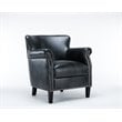 Comfort Pointe Holly Charcoal Faux Leather Club Accent Chair