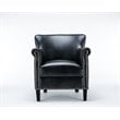 Comfort Pointe Holly Charcoal Faux Leather Club Accent Chair