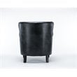 Comfort Pointe Holly Charcoal Faux Leather Club Accent Chair