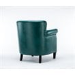 Comfort Pointe Holly Teal Green Faux Leather Club Accent Chair