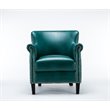 Comfort Pointe Holly Teal Green Faux Leather Club Accent Chair