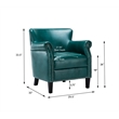 Comfort Pointe Holly Teal Green Faux Leather Club Accent Chair