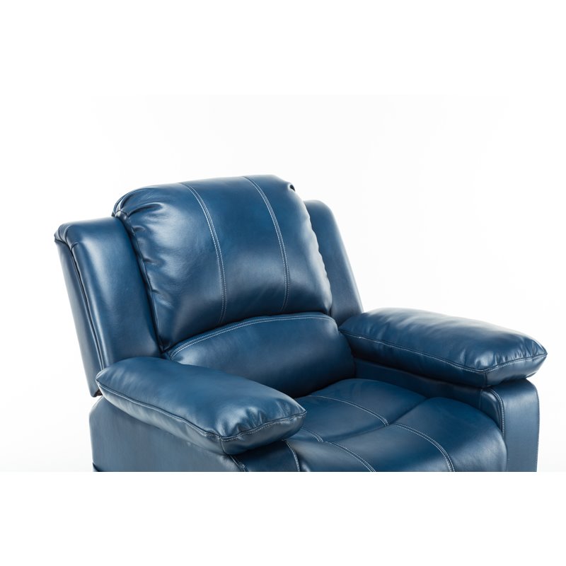 Comfort Pointe Spence Navy Blue Faux Leather Lift Chair Cymax Business