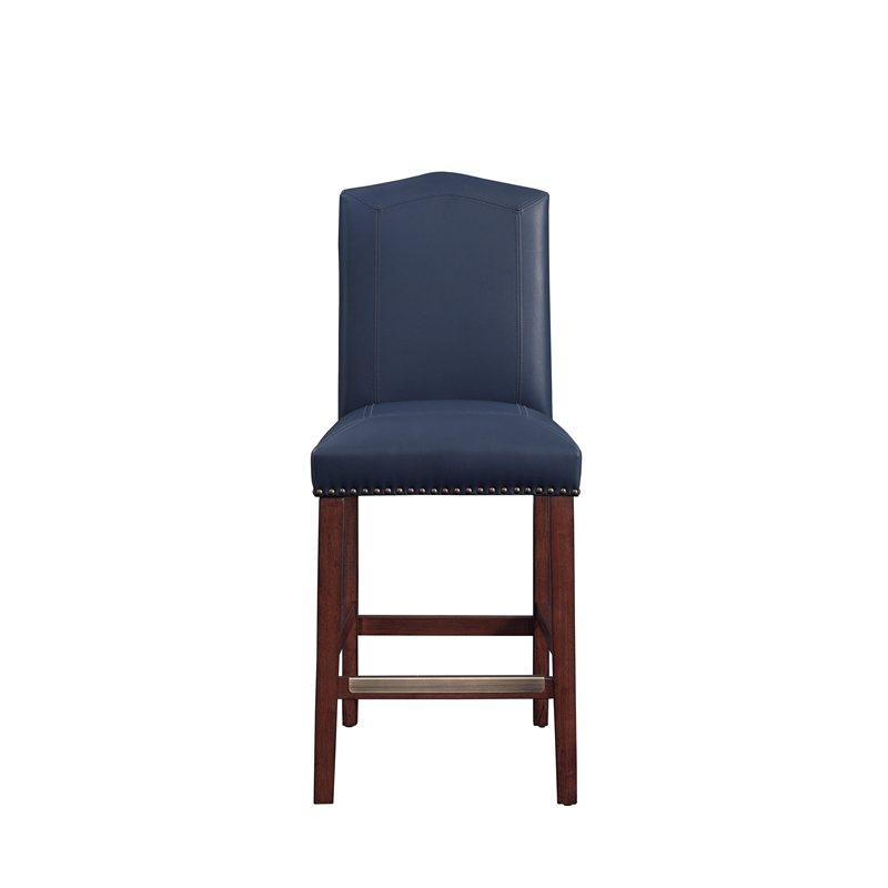 Comfort Pointe Carteret Navy Blue Leather Counter Stool 3206024BL