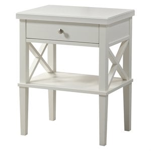Comfort Pointe Marta White Finished Wood 1-drawer Nightstand