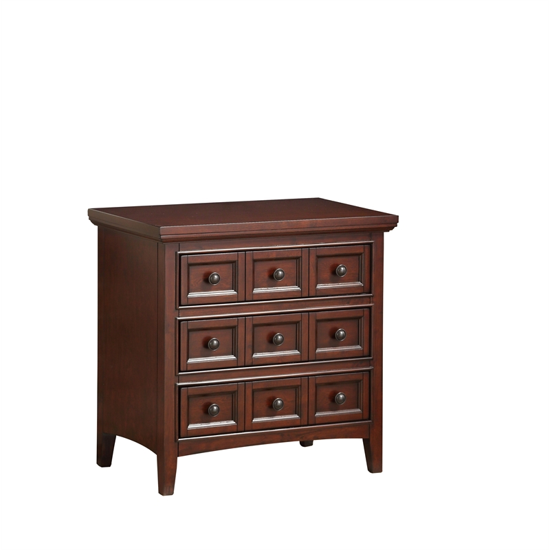 Comfort Pointe Westley 3 Drawer Nightstand In Cherry 815 10 45