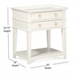 Comfort Pointe Clara 2-Drawer Tray Top Wood Nightstand in White