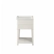 Comfort Pointe Clara 2-Drawer Tray Top Wood Nightstand in White