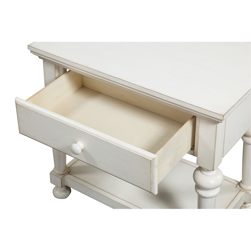 (Set of 2) Cottage Style Nightstand in Antique White Cymax Business