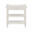 Comfort Pointe Averly Antique White Wood Turned Leg Storage Nightstand