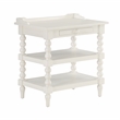 Comfort Pointe Averly Antique White Wood Turned Leg Storage Nightstand