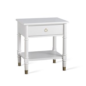 jillian white one-drawer modern wood nightstand