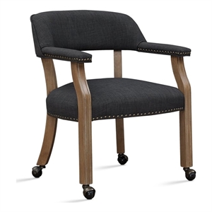 comfort pointe millstone fabric upholstered game chair with casters