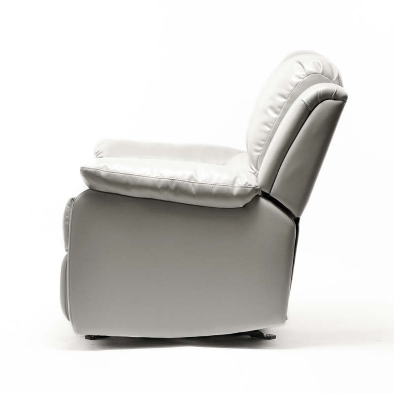 Comfort Pointe Clifton Dove White Faux, White Faux Leather Recliners
