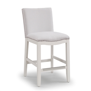 arissa fabric upholstered wood counter stool