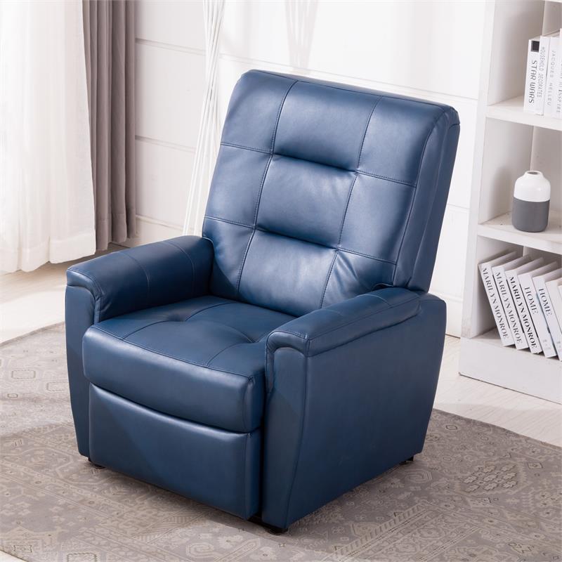 Phoenix Navy Blue Faux Leather Lift Chair 802910