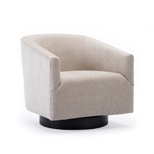 geneva fabric wooden base swivel chair