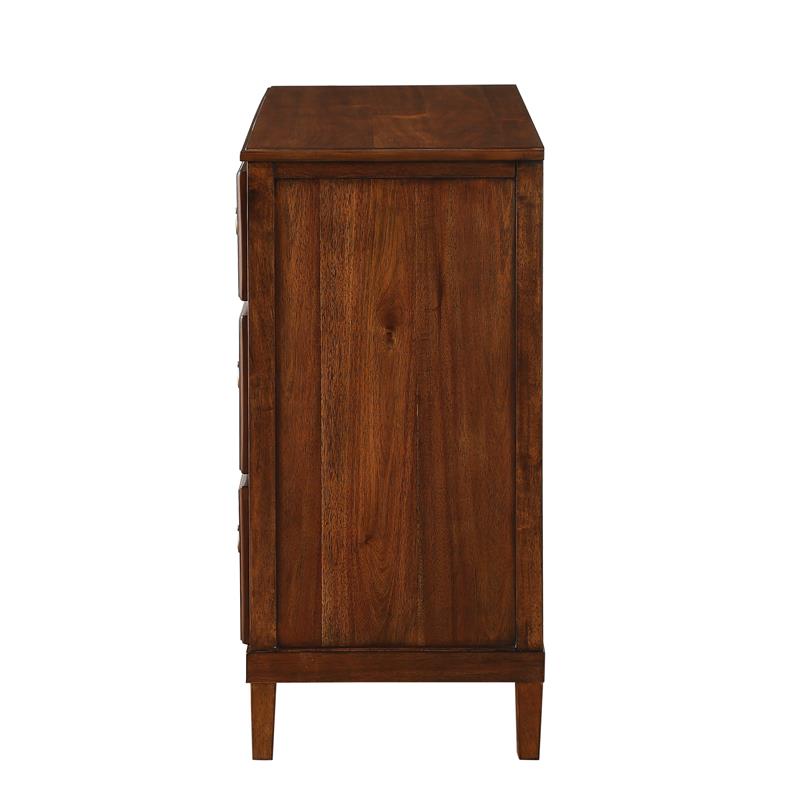 Comfort Pointe Cambridge Brown Finished Wood 3-Drawer Dresser
