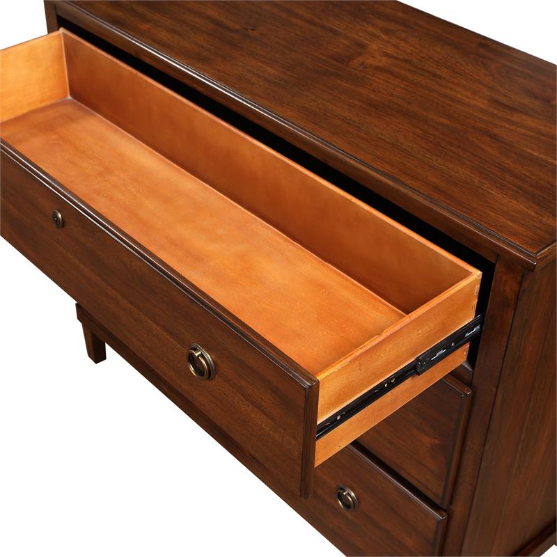 Comfort Pointe Cambridge Brown Finished Wood 3Drawer Dresser