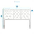 Comfort Pointe Thomas Chippendale White Wood Headboard - King