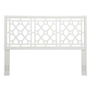 thomas chippendale white wood headboard - queen/full