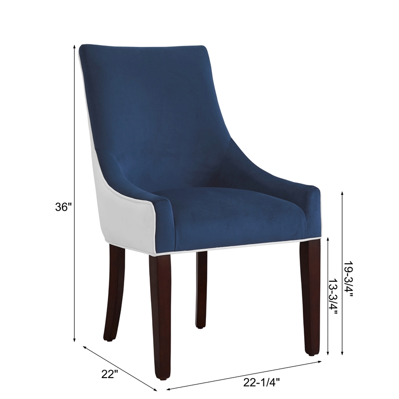 navy white chair