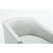 Comfort Pointe Gaven Dove Gray Faux Leather Wood Base Swivel Accent Chair