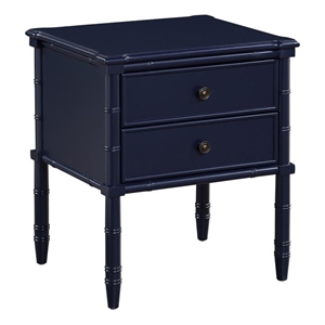 ellison midnight blue 2-drawer wood nightstand