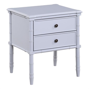 ellison dove gray 2-drawer wood nightstand