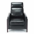 Comfort Pointe Maxton Black Faux Leather Manual Push Back Recliner