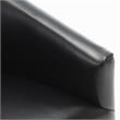 Comfort Pointe Gaven Black Faux Leather Wood Base Swivel Accent Chair